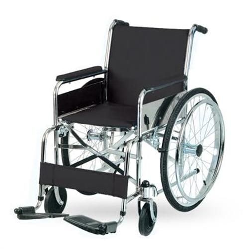 WHEELCHAIR CHROMEDD STEEL FRAME DETACHABLE ARMREST AND FOREST
